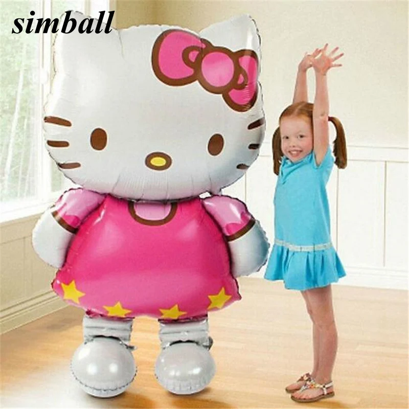 

1pcs 80x48cm/ 116x68cm Unicorn Party Hello Kitty Foil Balloons Happy Birthday Balloon Wedding Party Decor Inflatable Air Balloon