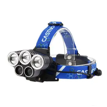 

CASTNOO Heanlamp 5X T6 LED USB Headlight 12000 Lumens 18650 Battery Hunting Lamp Torch