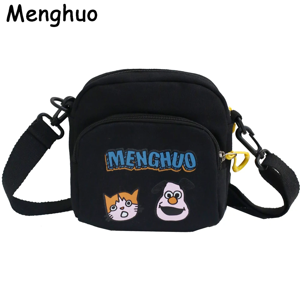 

Menghuo Canvas Women Handbags Cute Cat Duck Print Messenger Bag Ladies Crossbody Bag Cartoon Clutch Purse New Hot Bolsa Feminina