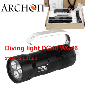 

ARCHON DG40 WG46 Diving Spotlight 3* CREE XM-L2 U2 max 2000 lumen underwater 100 meter waterproof dive torch with battery pack