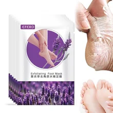Efero 2 упаковки Лавандовая маска для ног отшелушивающая маска для ног пилинг омертвевшей кожи пятки Детские маски для ног носки для педикюра пилинг крем для ног