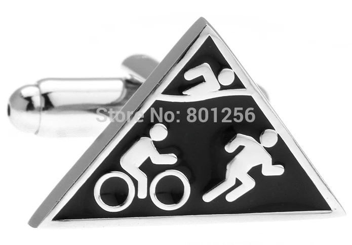 

Free shipping Cufflinks For Men black color men sport design copper material men cufflinks whoelsale&retail