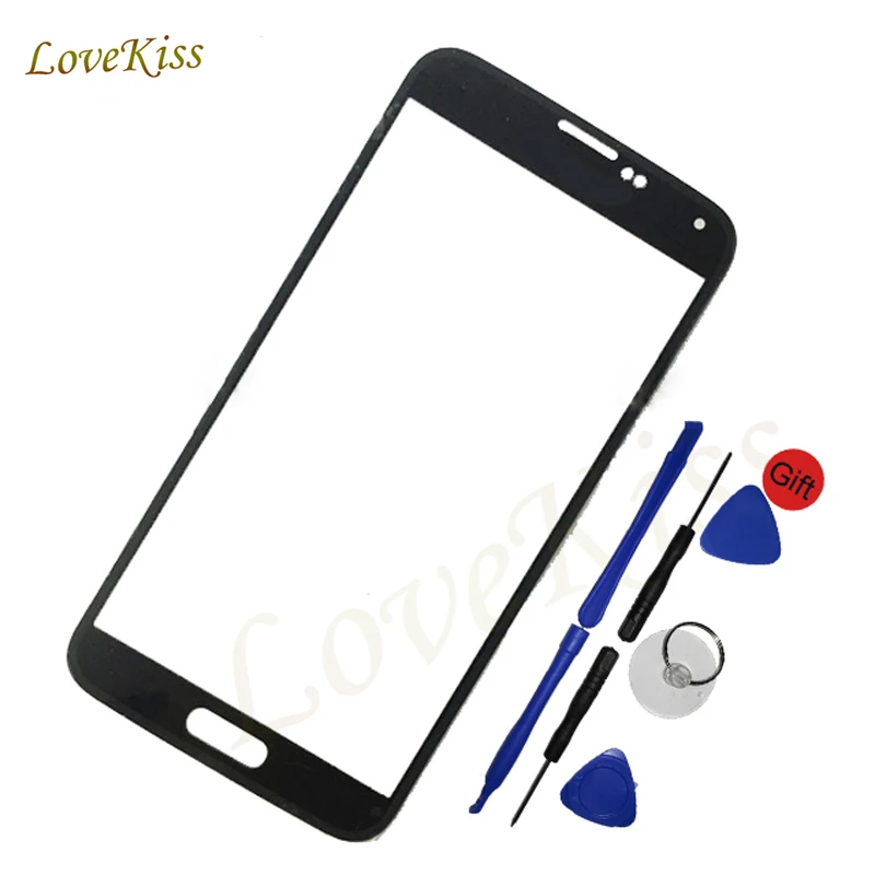 

Touchscreen For Samsung Galaxy S5 i9600 G900F G9008V G9006W Front Touch Screen Front Outer Glass Lens Cover Replacement Not LCD