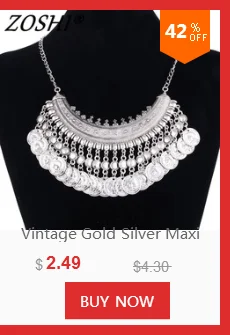 ZOSHI, массивное ожерелье для женщин, золотая, серебряная цепочка, длинное колье с кисточками и кулонами, металлический чокер, ожерелье, ювелирные изделия, подарки, вечерние