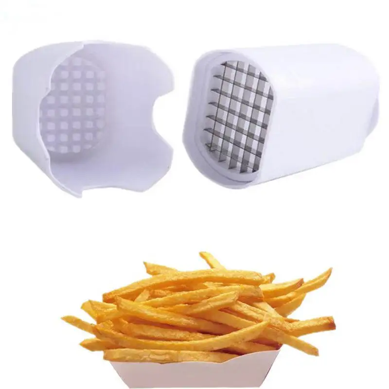 

DoreenBeads Multifunctional Potato Cutter Plastic Carrot Potato Cutting Machine For French Fries Making Tool White 1PC