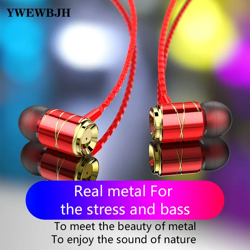 

YWEWBJH ear Earphones 3.5mm For iPhone Huawei Xiaomi Computer Headsets Wired Earphone With Mic Earbuds Earpiece RD10