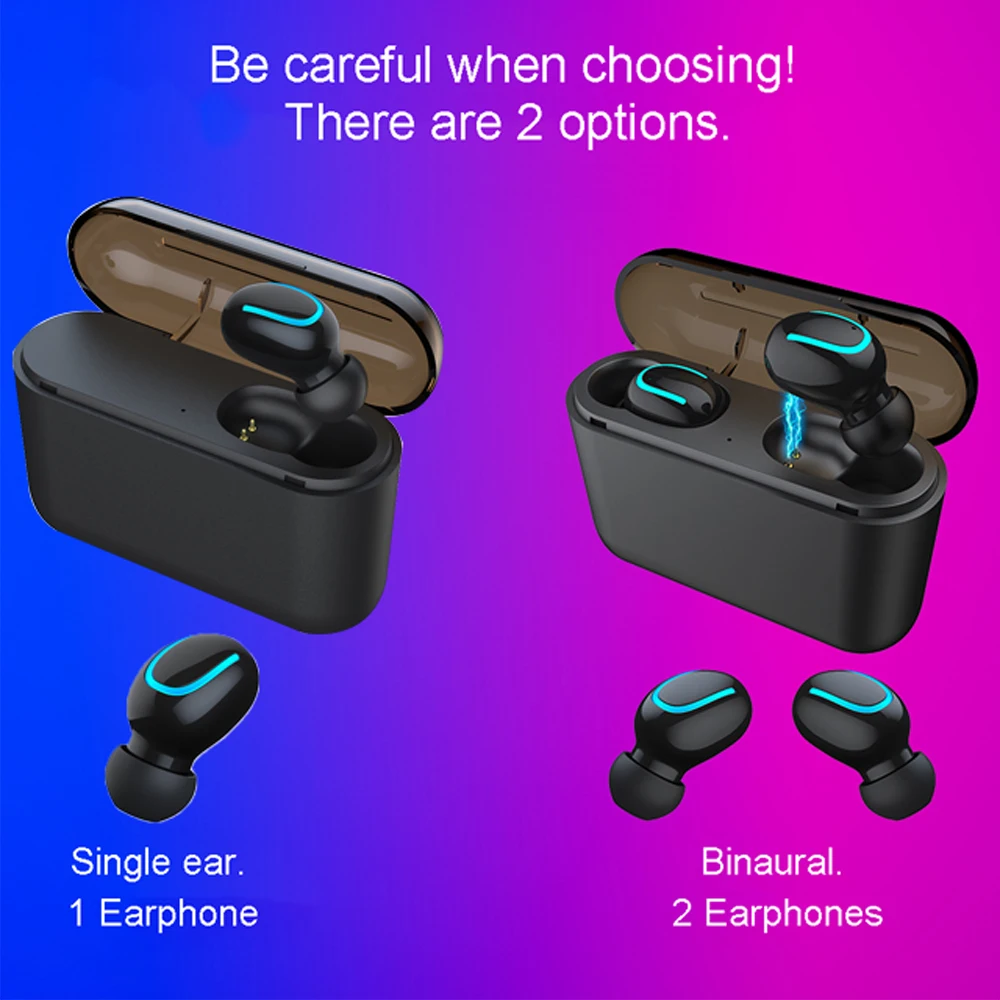 Спортивные игровые TWS наушники Bluetooth 5.0 беспроводные гарнитура игровая для