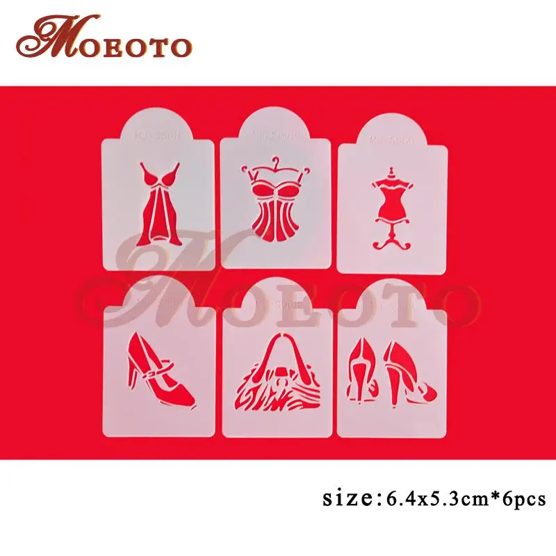 Clothes shoes cake stencils wedding fondant Christmas cake DIY stencils