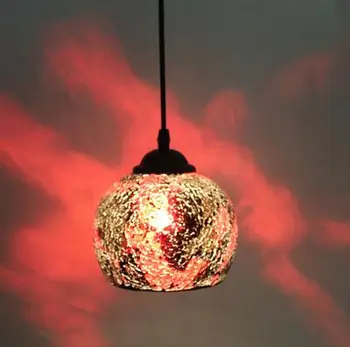 

light continental retro bar entrance lamps club Pendant Lights Western-style restaurant art mosaic glass pendants lamp DF136