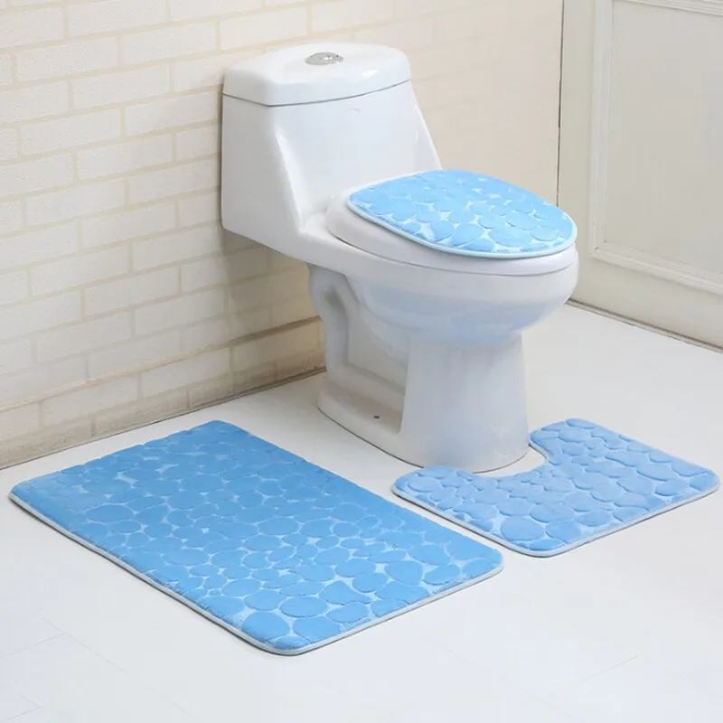 3 шт./компл. фланелевый коврик для ванной с узором в виде фианита|carpet bathroom set|carpet