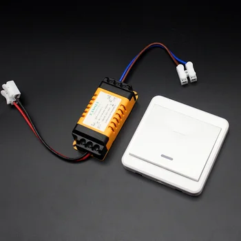 

Wireless Light Switch Kit No Wiring No Battery Remote Control Switches for Lamps Fans Appliances 433Mhz RF Receiver Default ON