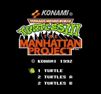 

TMNT 3 Region Free 60 Pin 8Bit Game Card For Subor Game Players