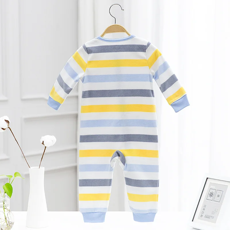 2019 Baby clothes bebes jumpsuit collar fleece newborn pajamas infants baby boys clothes toddler boys clothes coveralls outwear