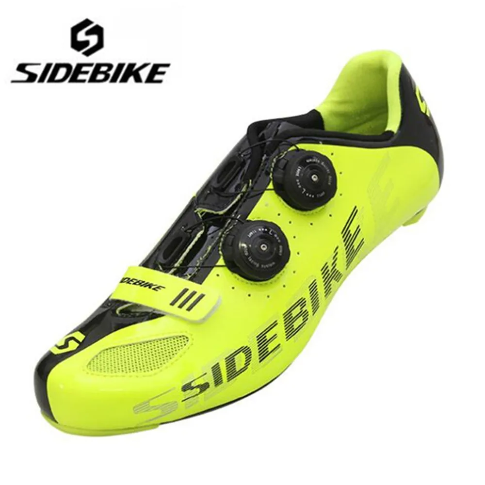 SIDEBIKE/Обувь для шоссейного велоспорта из углеродного волокна; комплект с педалью; sapatilha ciclismo; ультралегкие велосипедные самозакрывающиеся мужские кроссовки