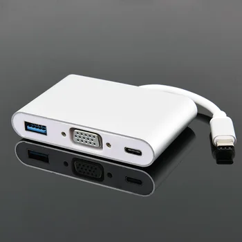 

3in1 USB 3.1 Type-C to BGA HUB PD USB-C Multiport Adapter Converter TypeC Adapter Type-C VGA Trinity Projector Video Converter