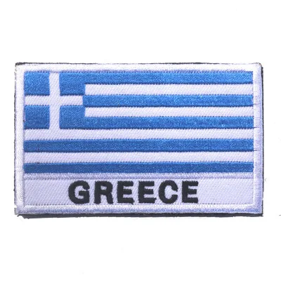 Флаг страны нашивки с полосками вышитые Россия Турция Франция ЕС Англия греческий флаг тактические военные нашивки армейская аппликация - Цвет: 3