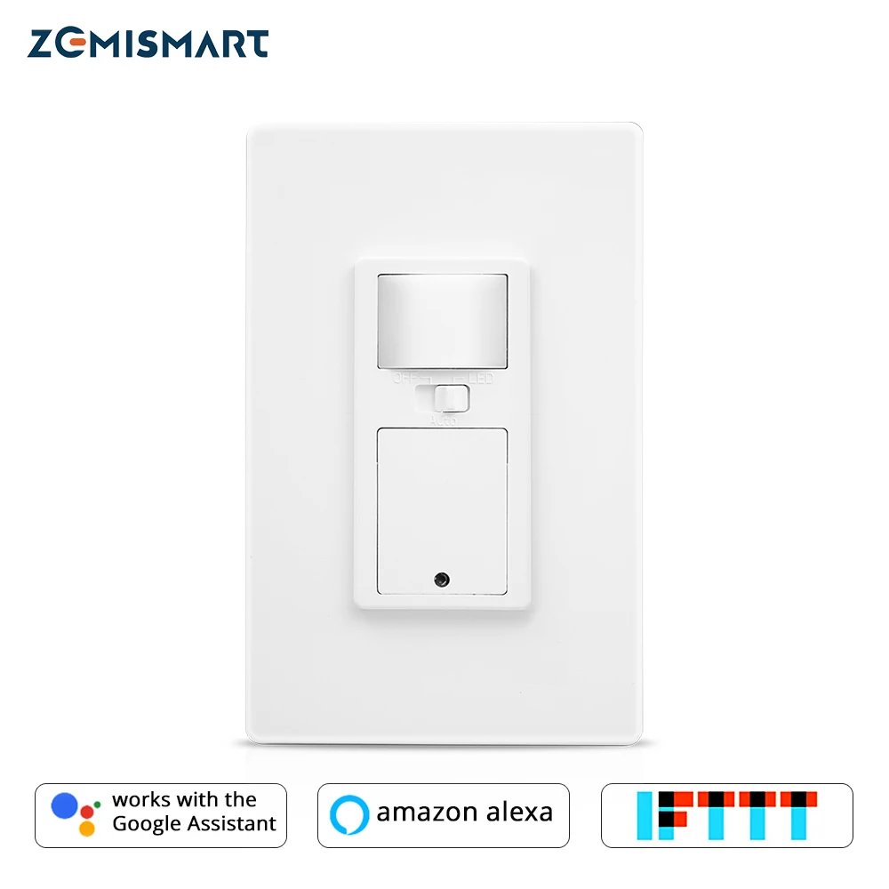 Переключатель Wi-Fi с индикатор датчика СВЧ-излучения приложение Smart Life Alexa Google Home Голосовое управление настенный выключатель света, нажимные выключатели
