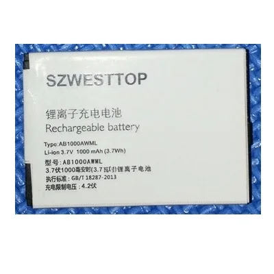 Оригинальный аккумулятор SZWESTTOP AB1000AWML для сотового телефона philips F533 X332 E320 A20VDP/3ZP