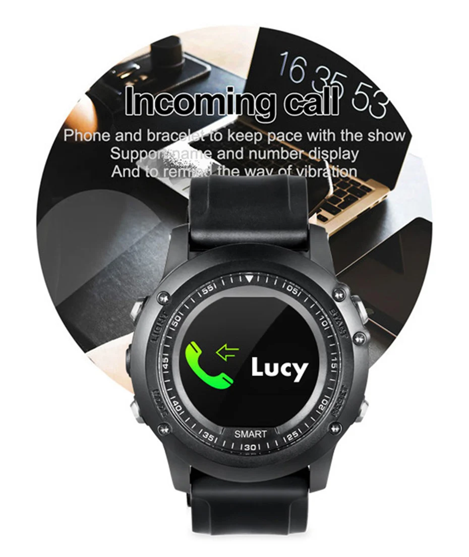 COLMI T2 IP68 Waterproof Heart Rate Monitor Push Message Call Reminder Clock Bluetooth 4.0 Brim Men Sport Smart Watch 11
