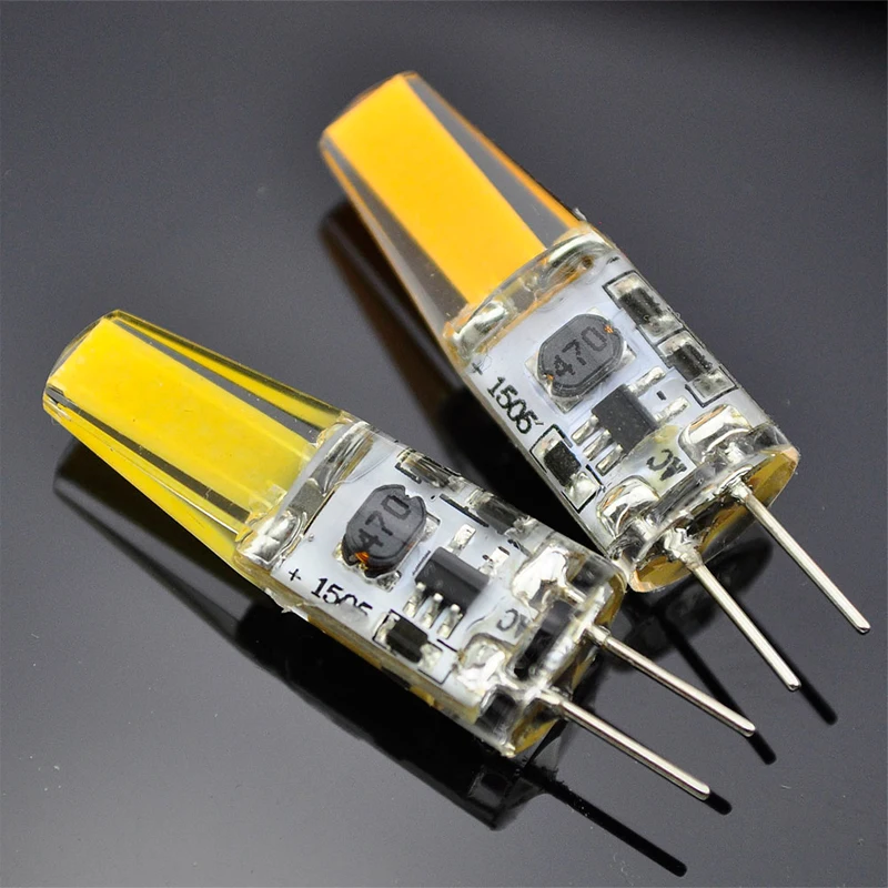 10 piezas DC 12 V 220 V G4 COB Led Bombilla 3 W AC 12 V Led Lampadas Spotlight iluminación alta Potencia Chip lámpara caliente blanco frío lámpara