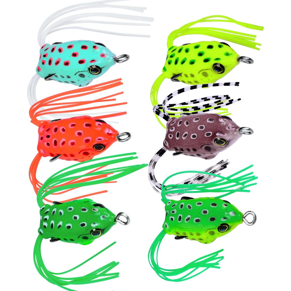 

Soft Tube Bait Japan Rubber Flexible Double Hooks Topwater Ray frog Fishing Lure Artificial Soft Bait