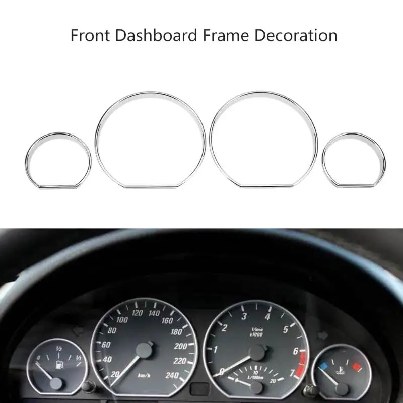 VODOOL 4pcs Car Front Dashboard Decoration Frame Auto Car Front Styling Cover for BMW E46 High Quality Car Accessories car accessories 4pcs front