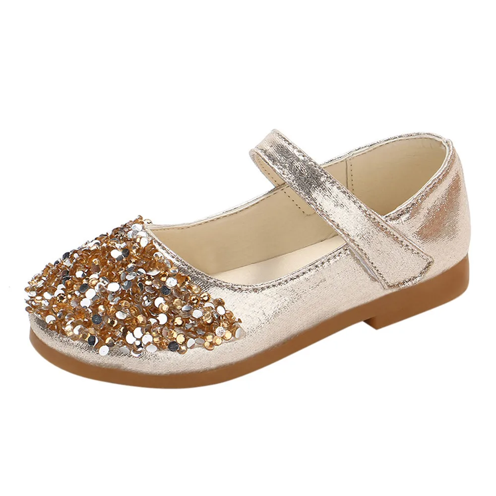 

SAGACE Kids Toddler Infant Baby Girls Crystal Leather Single Shoes Party Princess Shoes Baby Girls Shoes Pendant Crystal 0190321