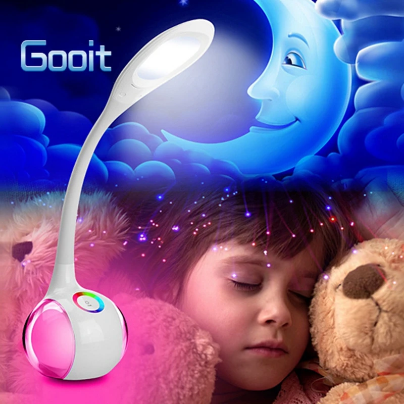 

LED Colorful Eye Protection Reading Table Lamp Adjustable Night Light for kids