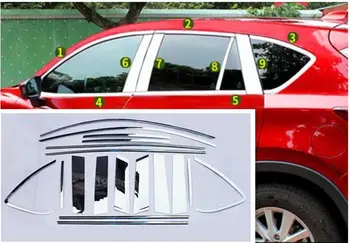 

Stainless steel car window garnish pillar windows middle strip trim frame For Mazda CX-5 CX5 2013 2014 2015 2016