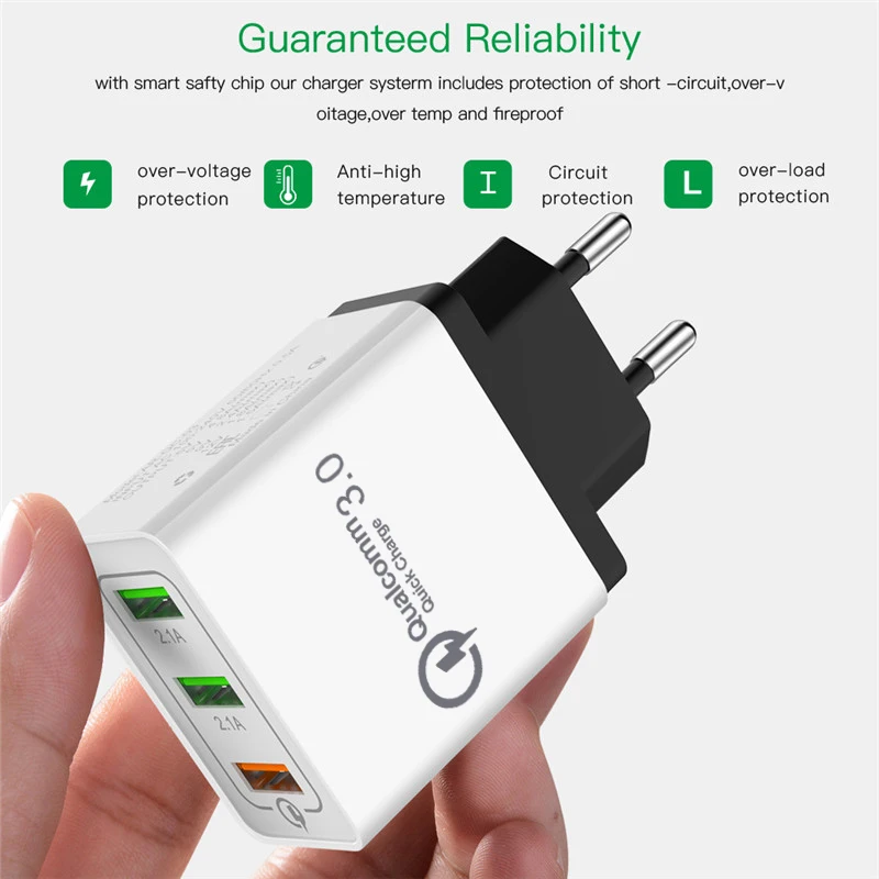 3 порта зарядное устройство для HTC One A9S S9 X9 M9S M9e E9S M9 + ME M8S E9 быстрое Quick Charge3.0 адаптер
