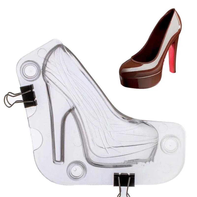 

Two Size 3D Chocolate Mold High Heel Shoes Shaped Cake Decorating Tools DIY Candy Bar Fondant Molds Baking Accessories