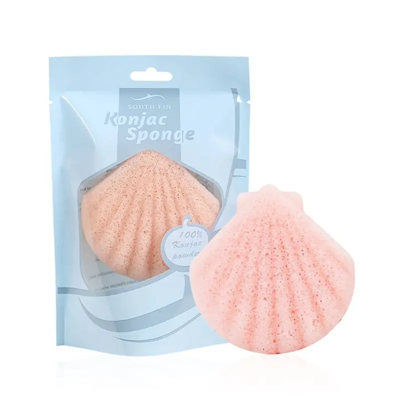 Sakura Pink Оболочка спонж для лица Konjac спонж косметический спонж уход за лицом Чистящая губка натуральный спонж Конняку очищающее средство для лица моющее смывание 9-color - Цвет: Sakura Pink