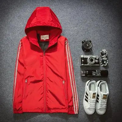 Suvance/весенне-осенние повседневные куртки; модная Солнцезащитная куртка; тонкая ветровка для пар; размеры S-5xl; Базовая Качественная верхняя одежда - Цвет: Red