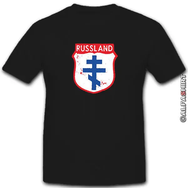 Russland ROA Abzeichen Wappen Russische Befreiungsarmee-футболка для офиса, Новинка