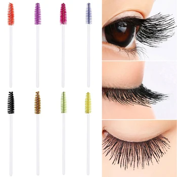

50Pcs Eyelash Extension Disposable Eyebrow brush Mascara Wand Applicator Spoolers Eye Lashes Cosmetic Brushes Set makeup tools