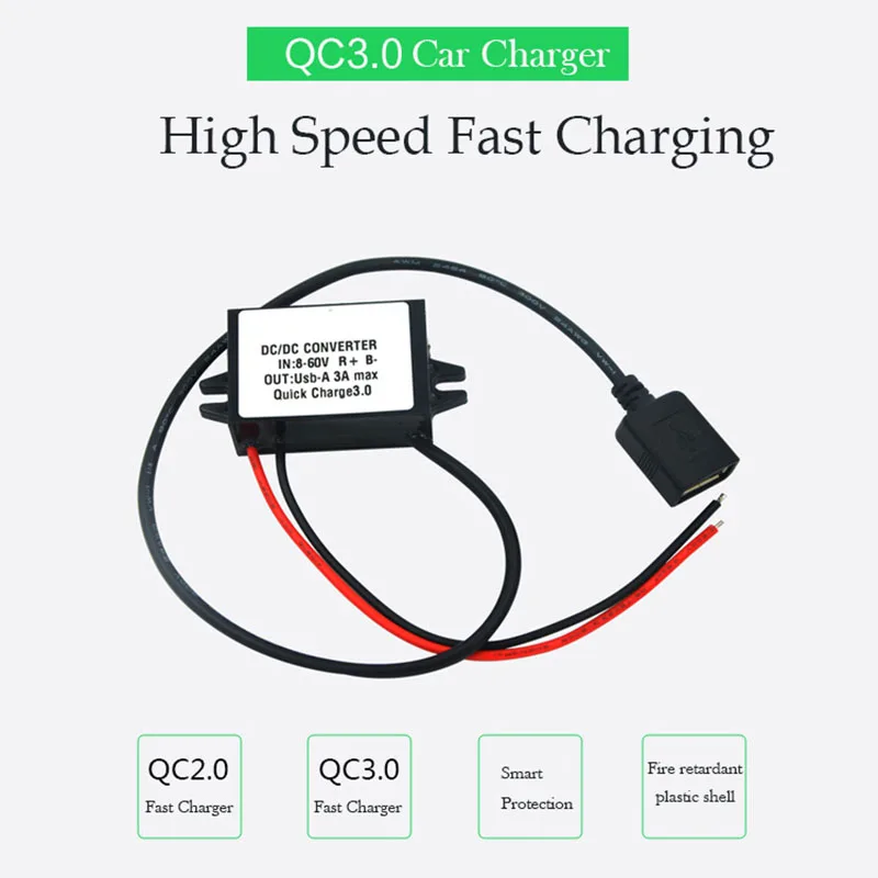 DC-DC неизолированный понижающий преобразователь питания 24V48V60V до 5V9V12V 3A