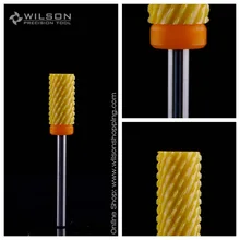 Желтый керамический сверло для ногтей-большая цилиндрическая фреза-XXC(6130079