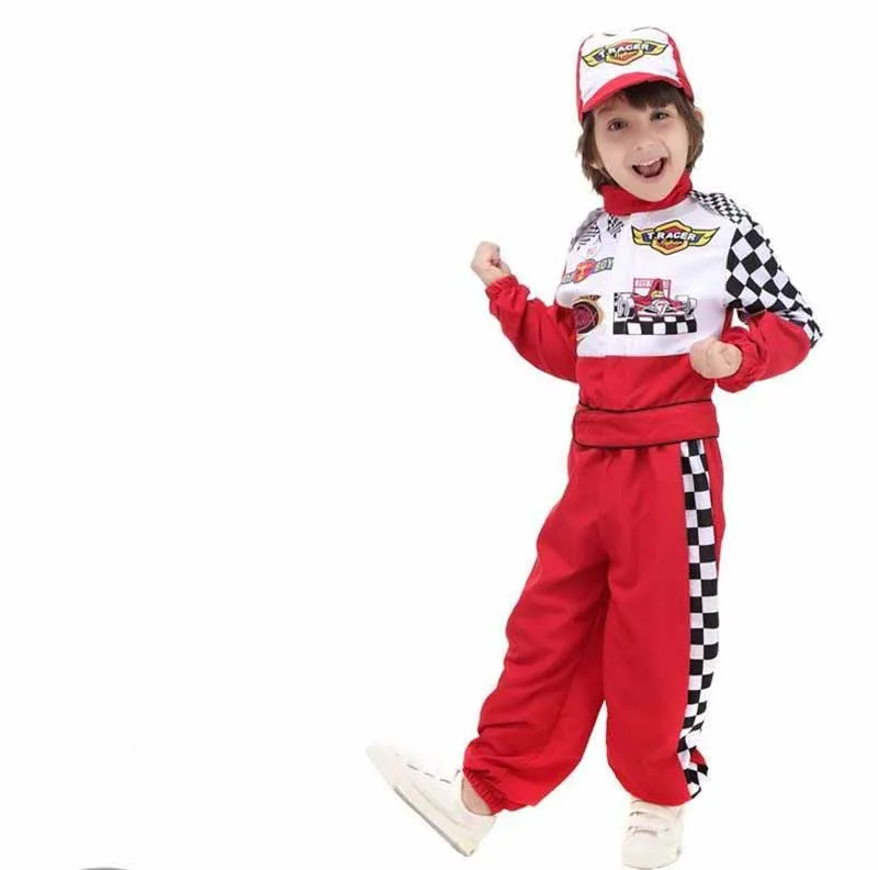 

Kids Boys Costume Driver Racing Halloween Carnaval Costumes For Kids Boys Child Racers Car Driver Fancy Dress Boy Set 90-150cm