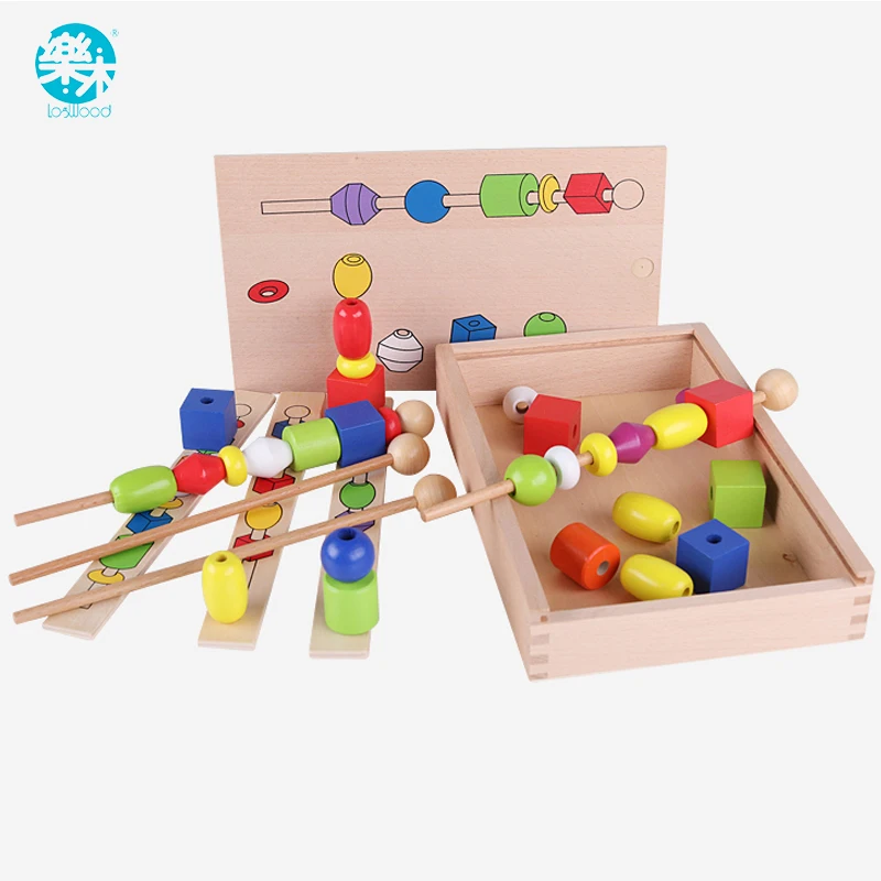 Baby Wooden Toys Montessori DIY Bead Sequencing Set Building Block Toy Classic Educatinal borad game toys for children wood box baby-building-blocks-wooden : image Baby Wooden Toys Montessori DIY Bead Sequencing Set Building Block Toy Classic Educatinal borad game toys for children wood box baby-building-blocks-wooden