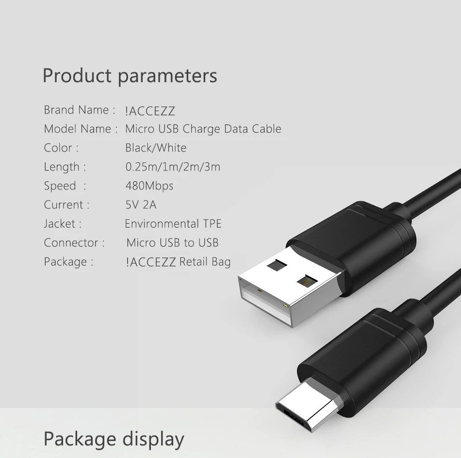 !ACCEZZ TPE Fast Sync Micro USB Cable Android Phone For Samsung S7 S6 For Xiaomi Redmi Note 4 4X For Huawei LG Charger Data Cord (11)