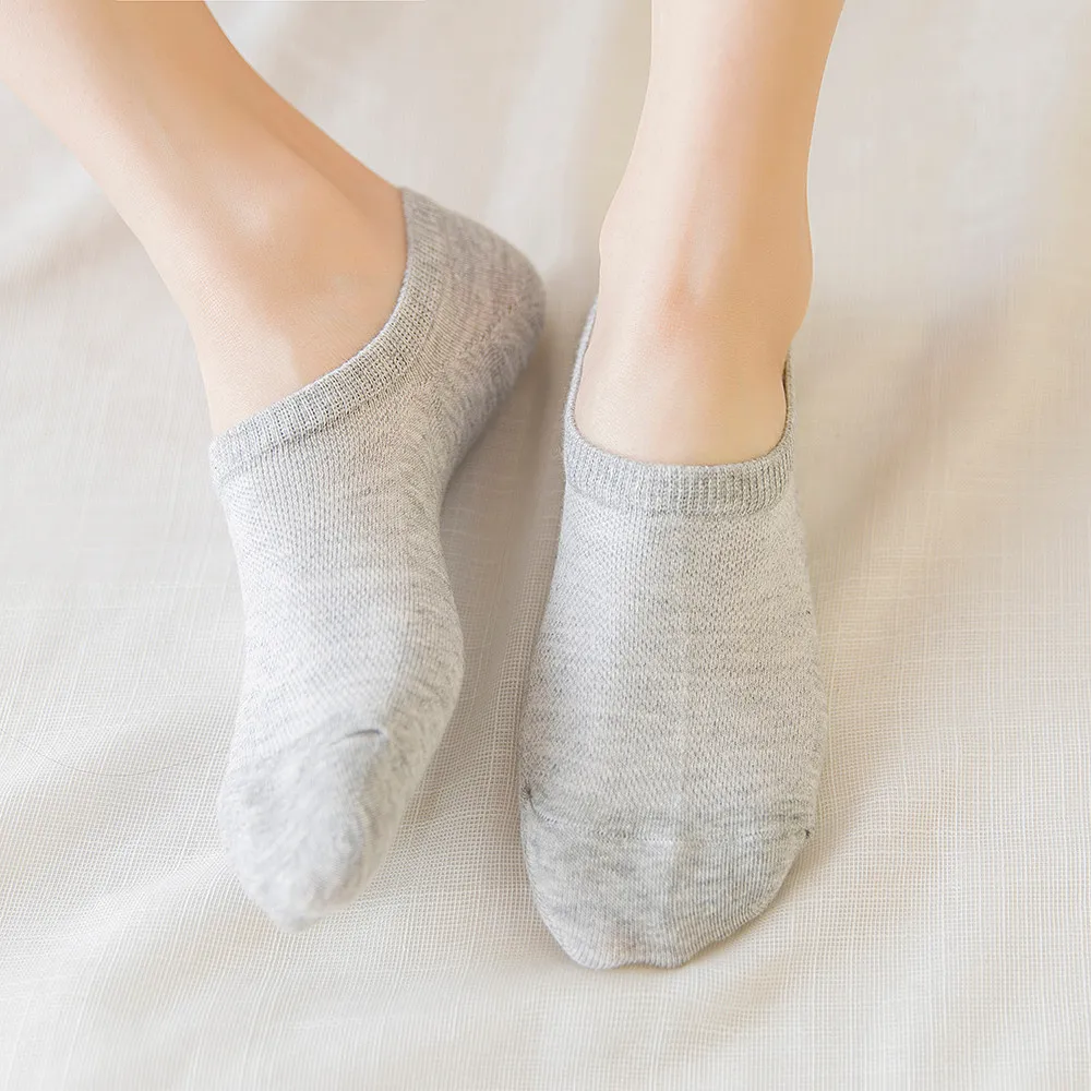 5 пар мягких носков яркие цвета невидимые нескользящие носки с низким вырезом Модные женские повседневные хлопковые дышащие носки до лодыжки# B