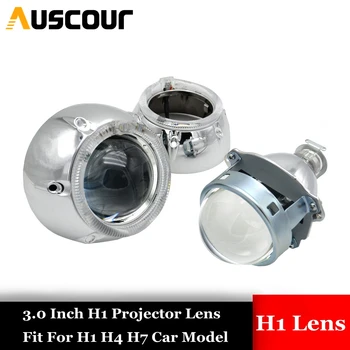 

2pcs 3.0 inch car Bi xenon H1 hid Projector lens metal holder hid xenon kit headlight headlamp H1 H4 H7 model car modify