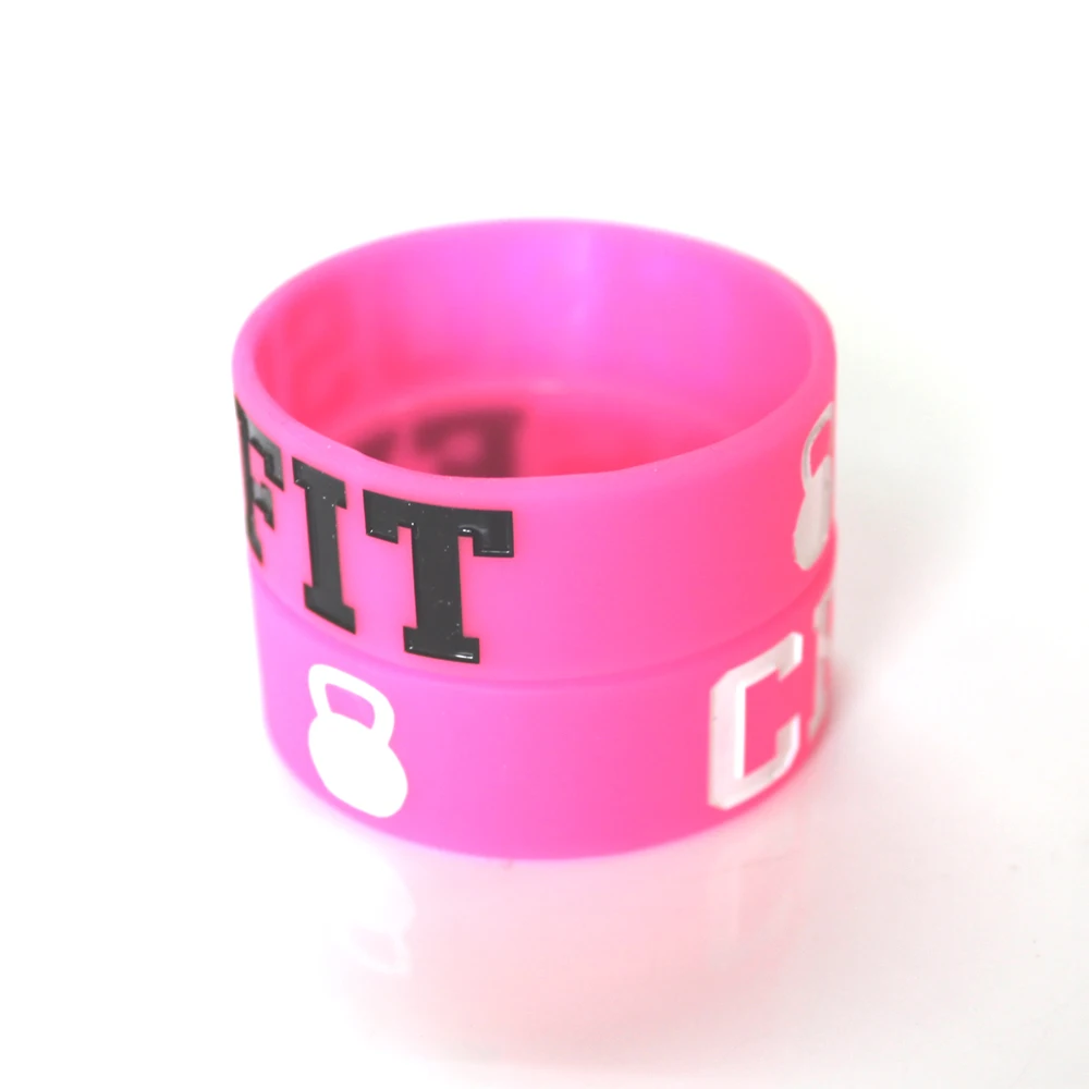 4 Pcs CROSSFIT Workout Kettlebell Bracelet CrossFit Wristband Fitness Apparel Workout Clothing, Silicon Bracelet Band