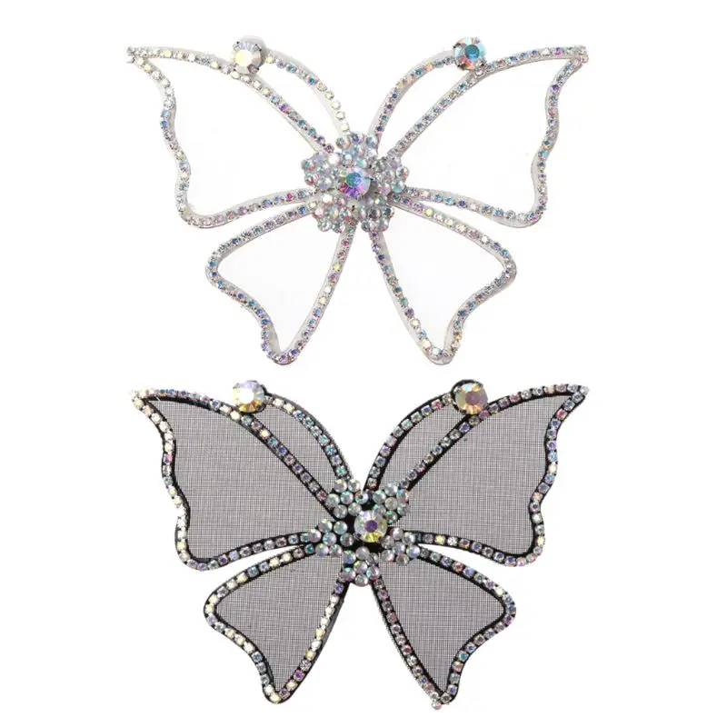 

Shoe Flower Butterfly Floral Mesh Rhinestone DIY Women Shoes High Heel Lady Charms Accessories Fashion Shoes Decoration