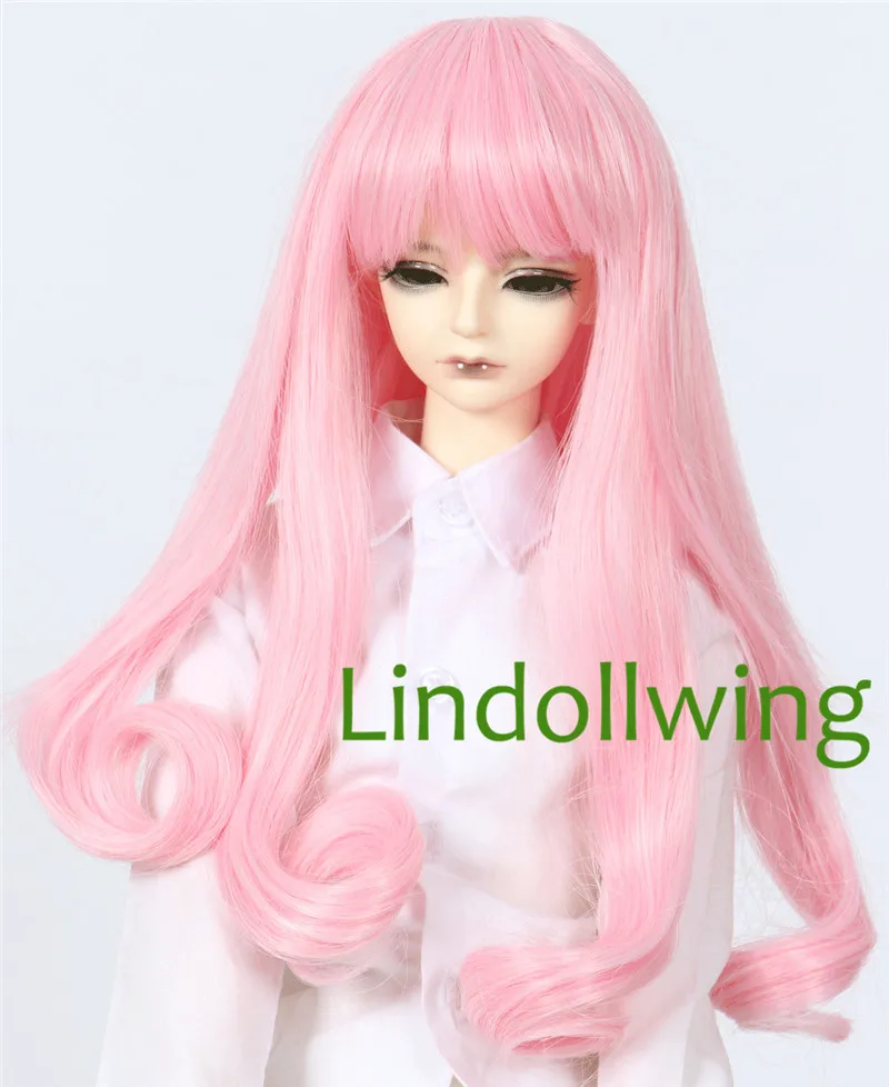 1/3 BJD парик Pullip Dal DD SD LUT Dollfie кукла парик 8-9 дюймов Длинные розовые волосы 1001