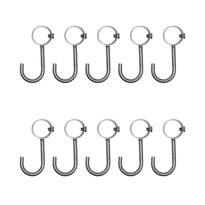 

Rod Hooks Stainless Steel Wardrobe Hooks Kitchen Hook - Pack of 10