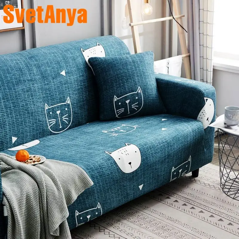

Svetanya Cartoon Plants strech Sofa Slipcovers L sectional Sofa Cover Couch Chair Case all-inclusive