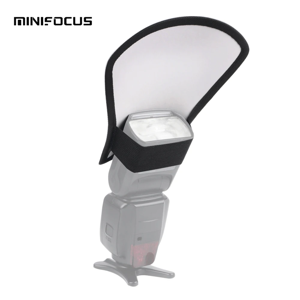 Universal 2 in 1 Silver and White Reflector Camera Flash Diffuser