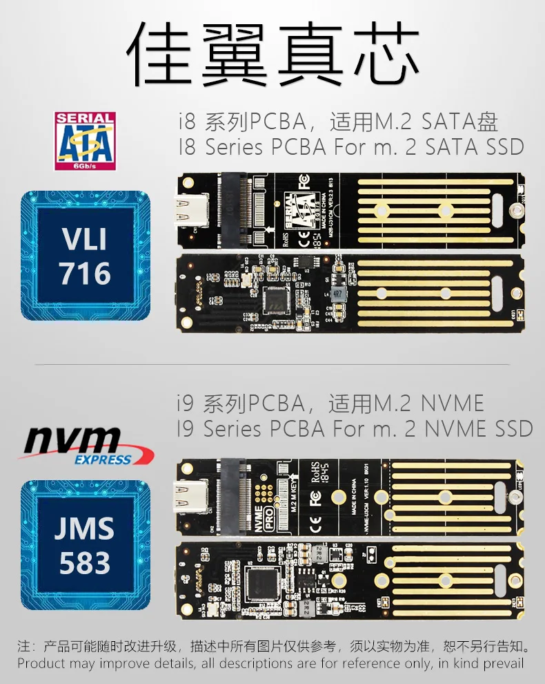 JEYI SuperCar m.2 NVME SSD алюминиевый TYPEC3.1 мобильный SSD box optibay корпус тип C3.1 JMS583 m2 USB3.1 M.2 PCIE SSD U.2 PCI-E SATA