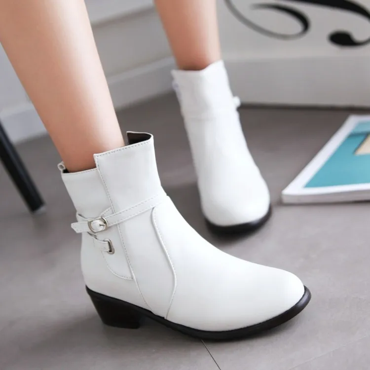 white round toe boots